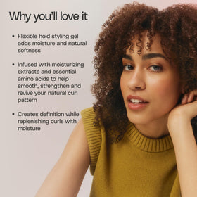 Ouidad being scrunched into tight curls for curl definition and frizz control