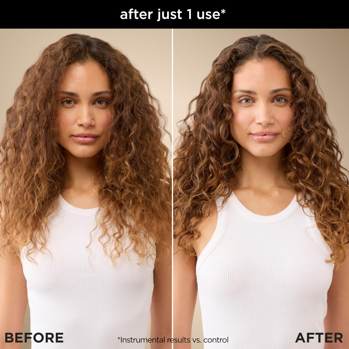 Ouidad mask applied to wet curls in shower for easier detangling