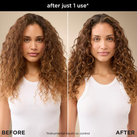 Ouidad mask applied to wet curls in shower for easier detangling