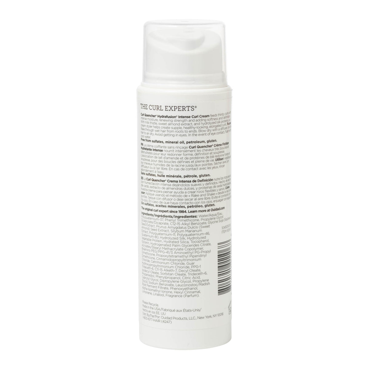 Ouidad cream texture close-up demonstrating rich hydrating formula for soft curls