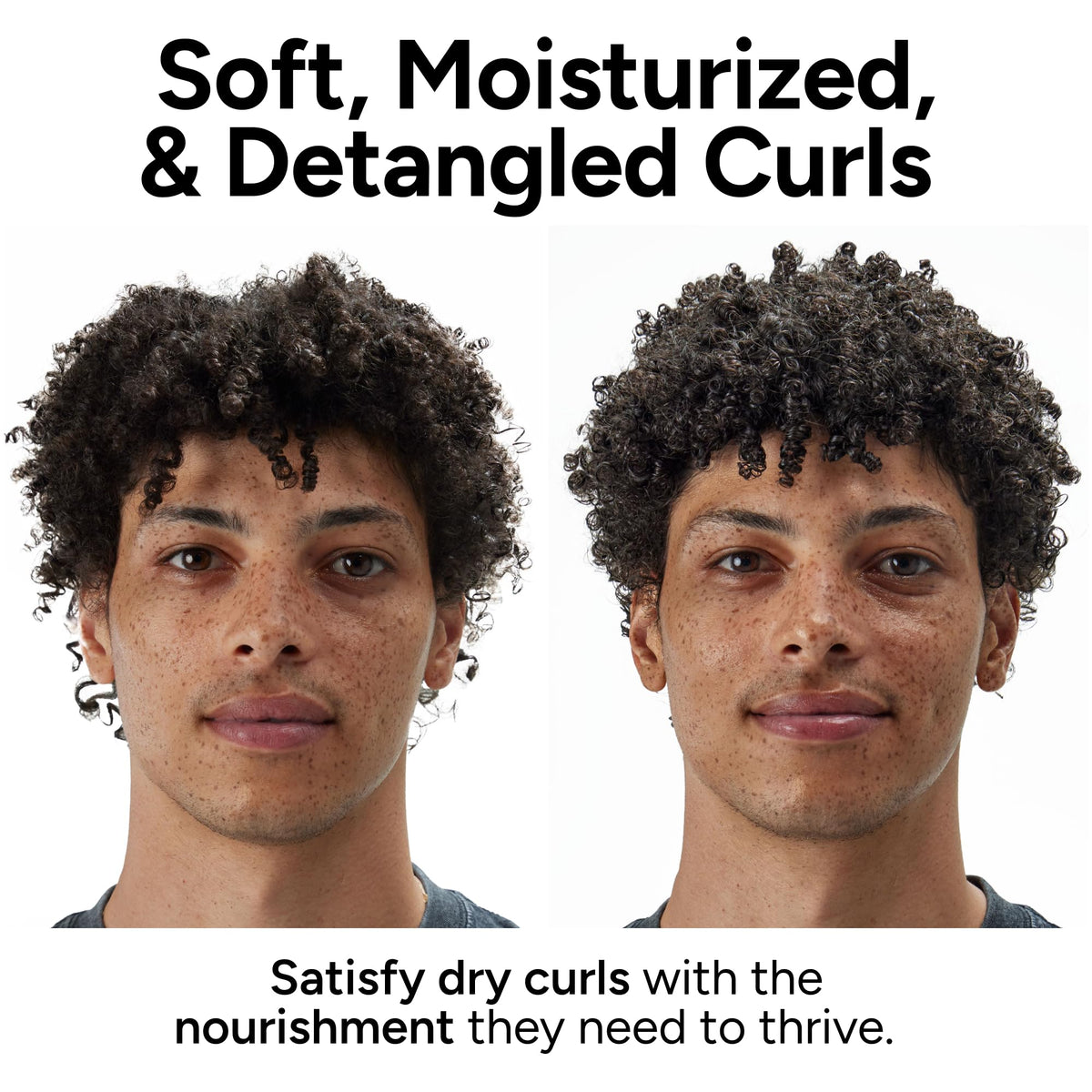 Ouidad applying conditioner in shower for easier detangling