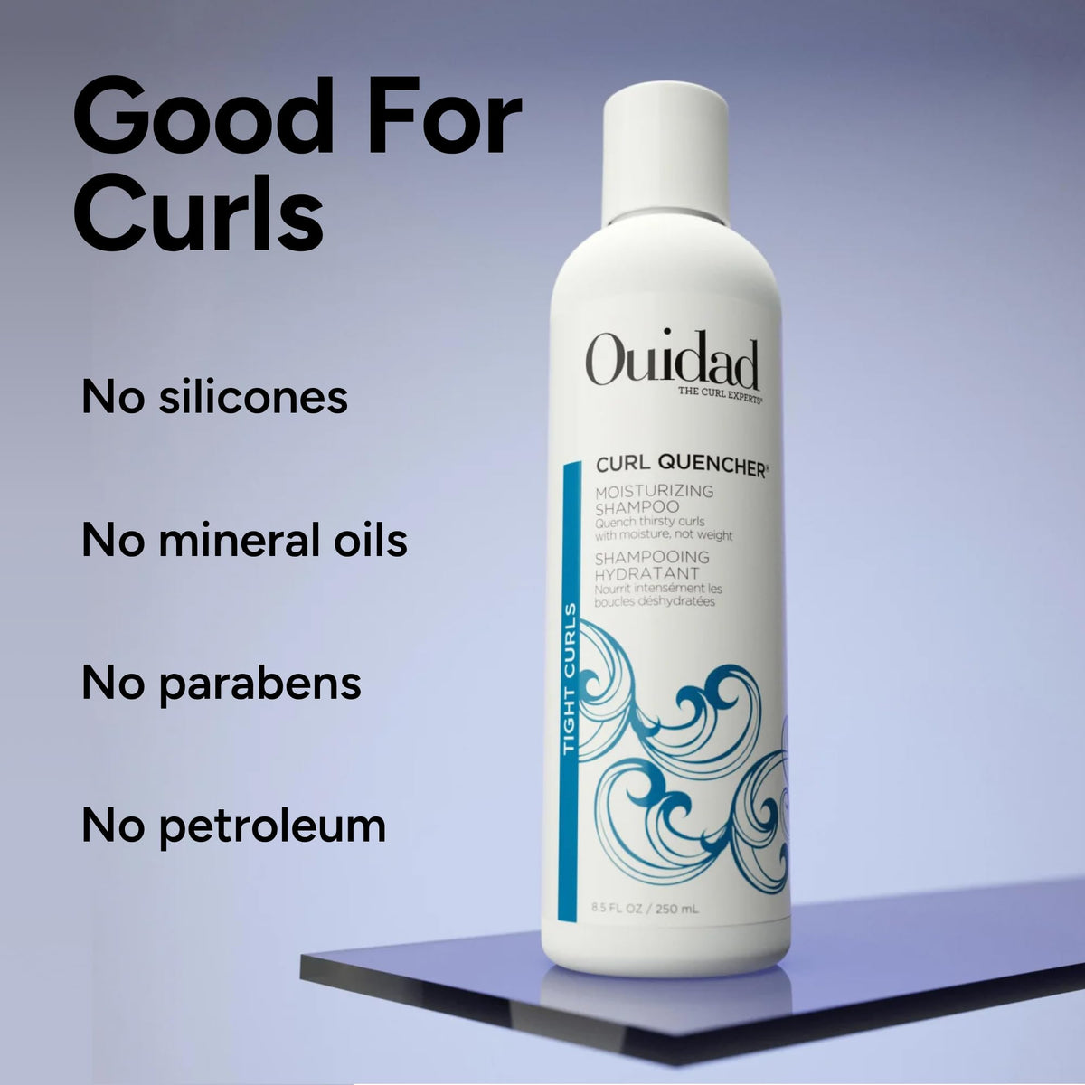 Ouidad before and after tight curls comparison showing improved definition
