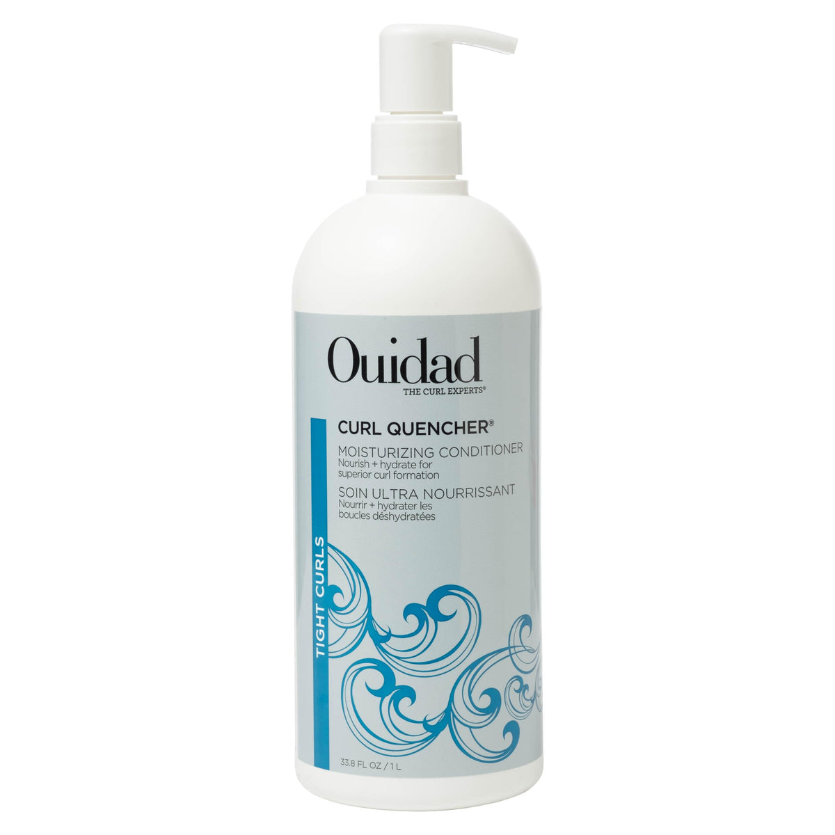 Ouidad front bottle showing label and large 33.8 fl oz size for value