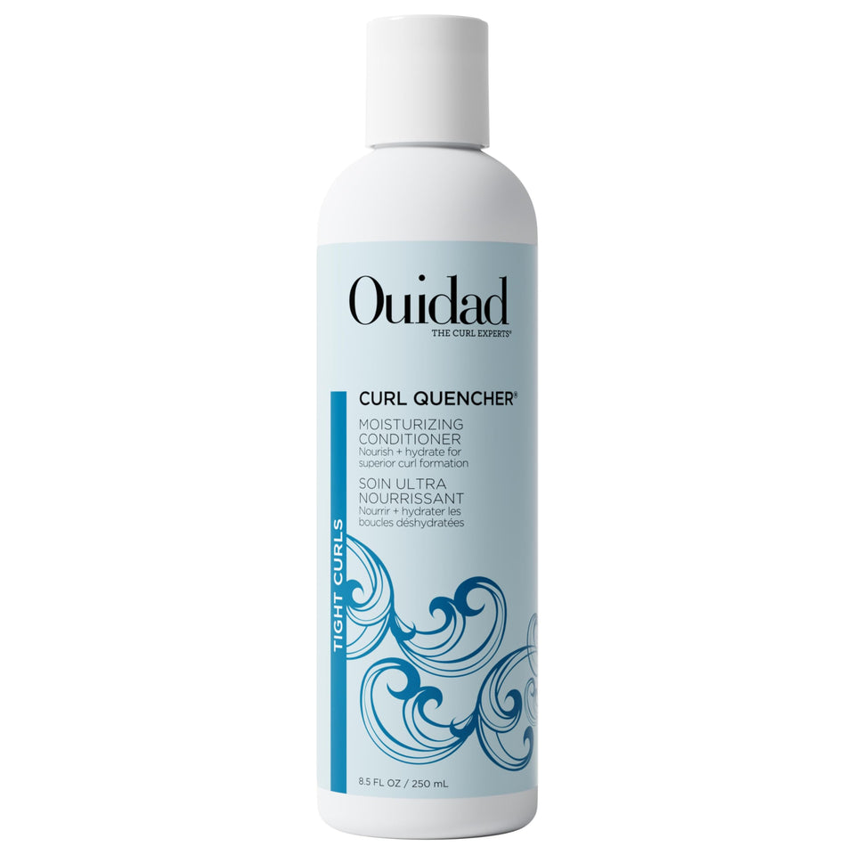 Ouidad front packaging showing conditioner bottle and benefits