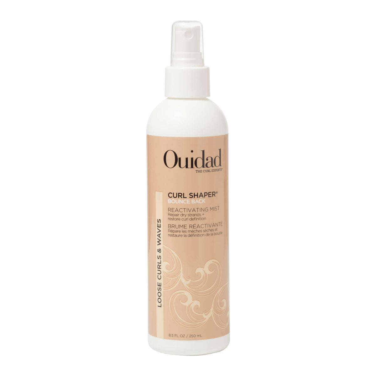 Ouidad Curl Shaper front bottle showing label and size for quick identification