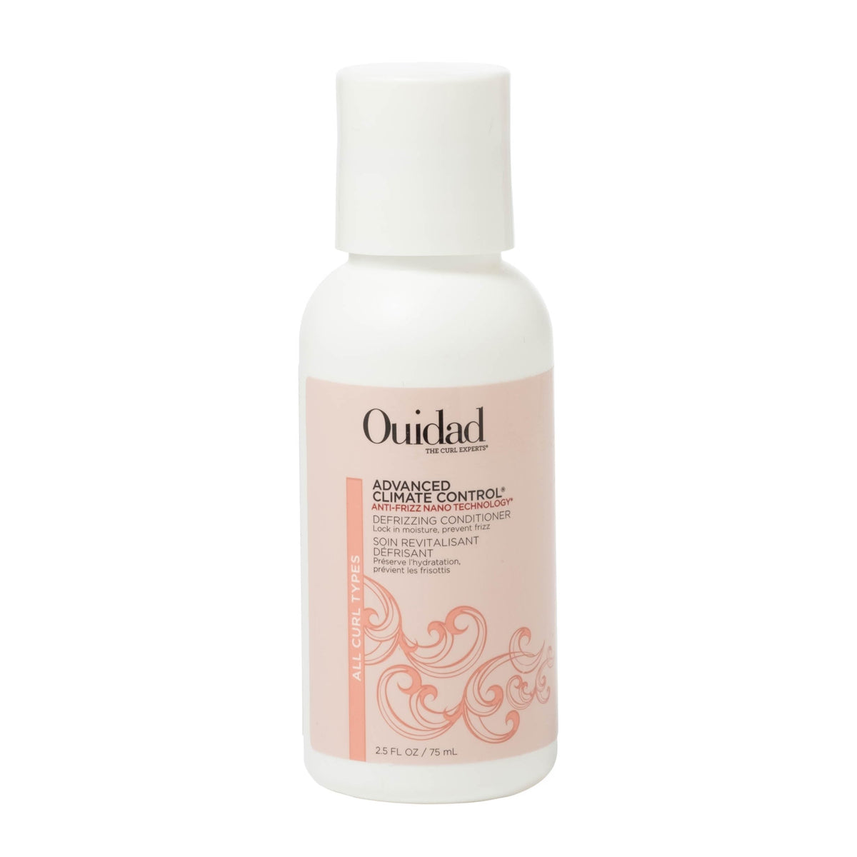 Ouidad product front packaging shows 2.5 oz tube and clear labeling benefit