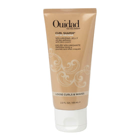 Ouidad front tube showing product name and travel-friendly 2.2 oz size for easy styling