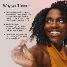 Ouidad product label highlighting sulfate- and paraben-free formula benefit