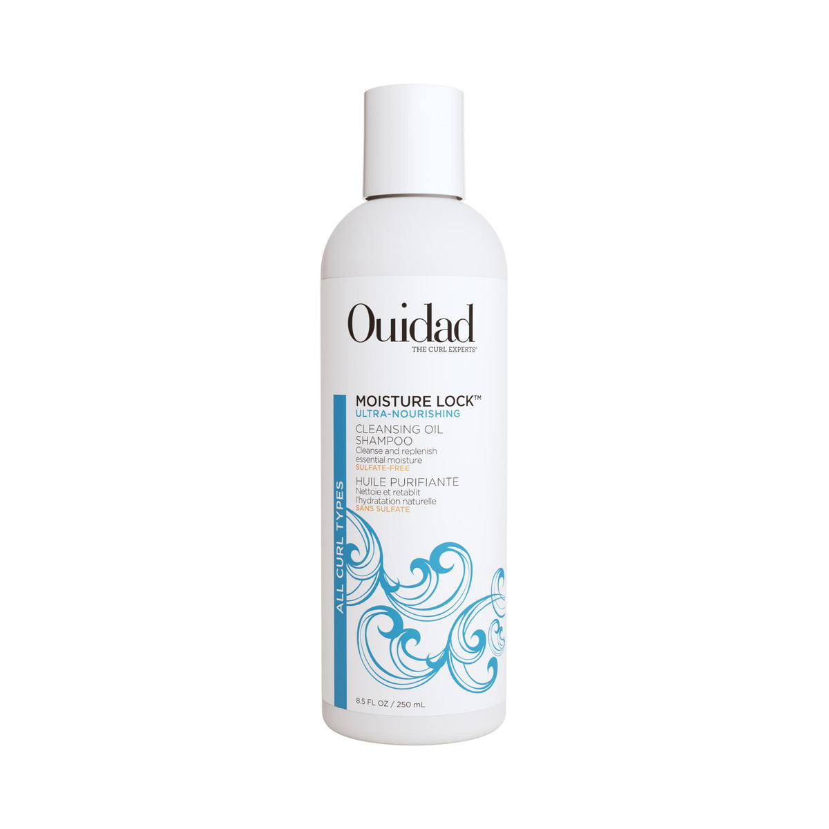 Ouidad front packaging showing bottle and branding for hydrating curls