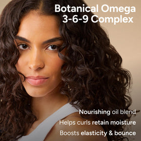 Ouidad 8.5 fl oz size comparison demonstrating portable bottle