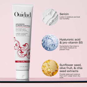 Ouidad close-up texture of cream illustrating lightweight hydration benefit