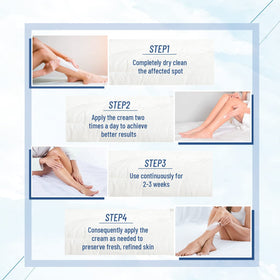 OUKEYA being applied to heel showing targeted repair benefit