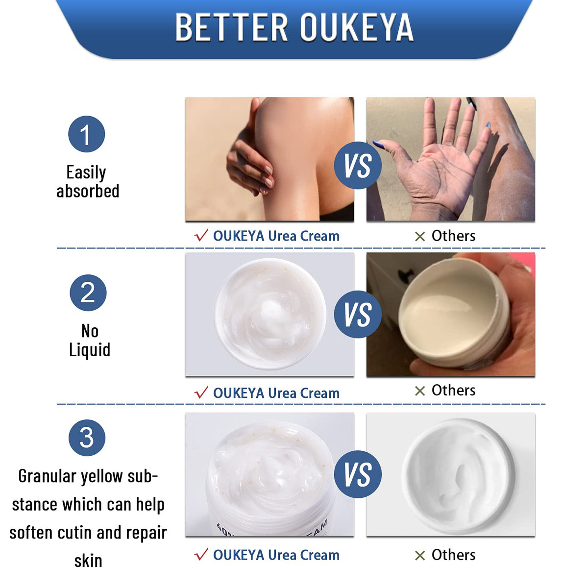 OUKEYA product label close-up highlighting main ingredients