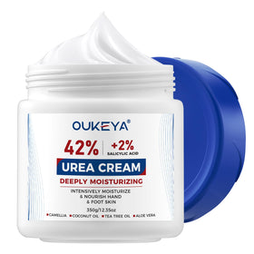 OUKEYA front jar 350g showing label and product size benefits