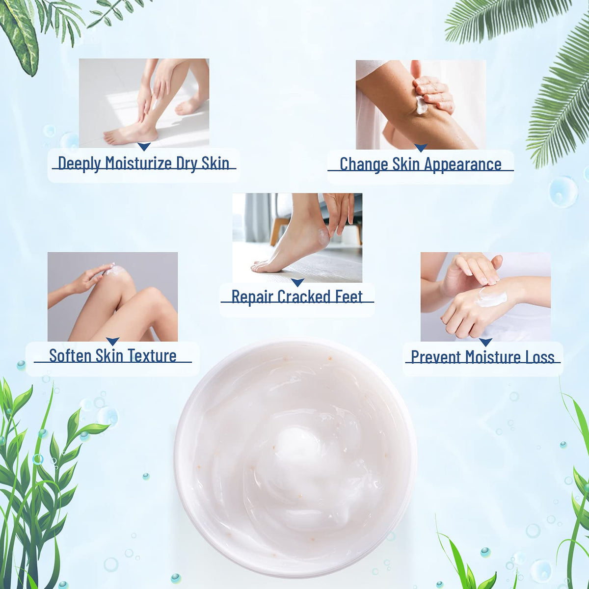 OUKEYA cream texture close-up demonstrating quick absorption