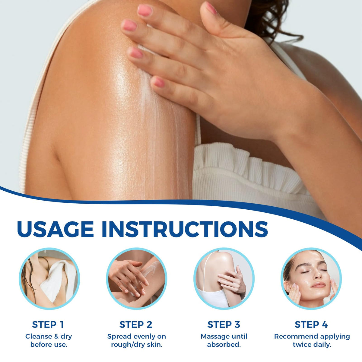 OUKEYA cream on palms highlighting quick absorption and breathable moisture barrier