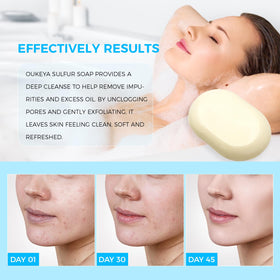 OUKEYA soap lather demonstrating rich foam and cleansing action