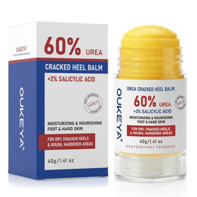 OUKEYA front packaging of 60% urea stick shows compact travel-ready design and benefits