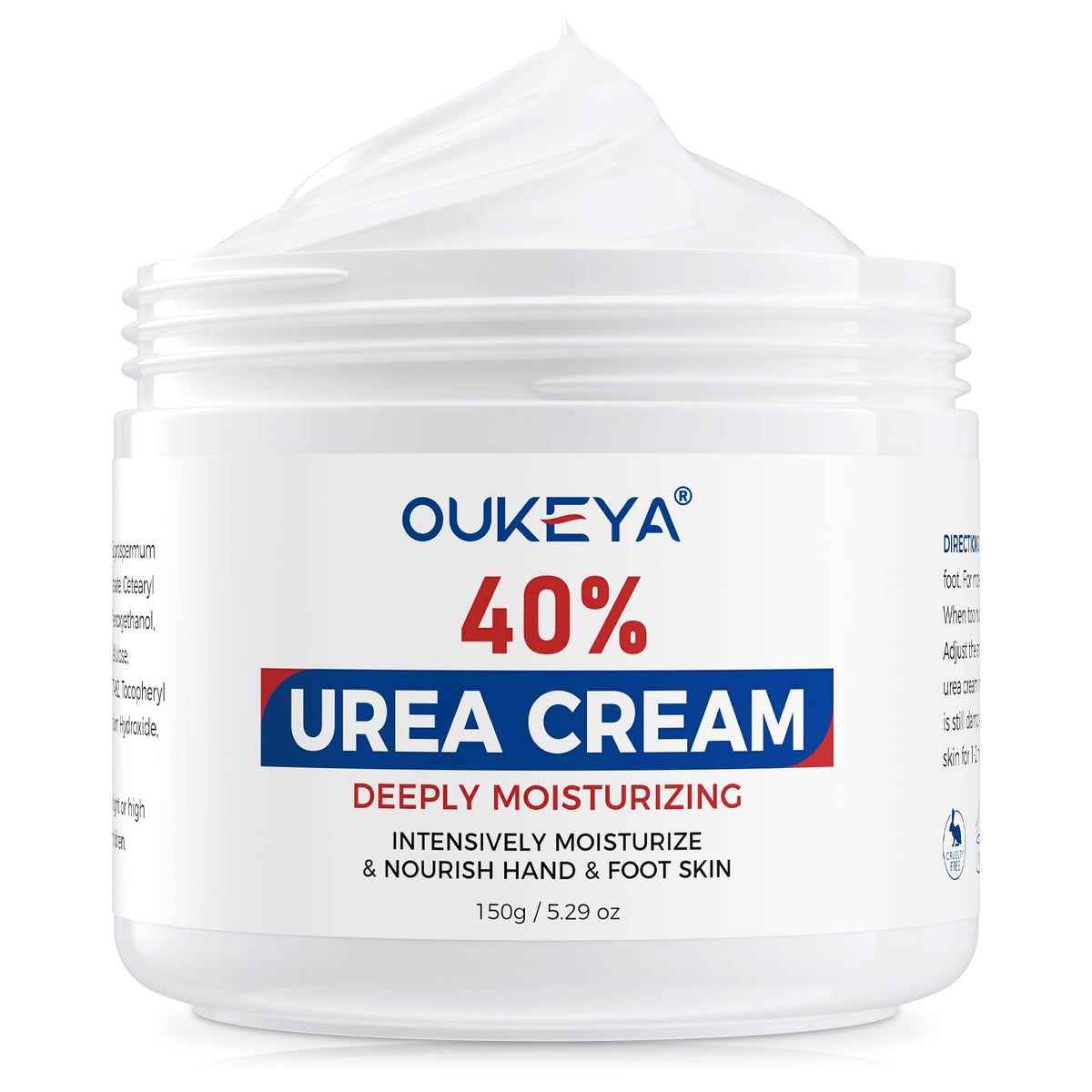 OUKEYA jar front view showing label and 5.29 oz size benefiting visible hydration
