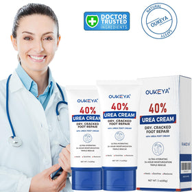 OUKEYA cream texture close-up showing smooth consistency for fast absorption