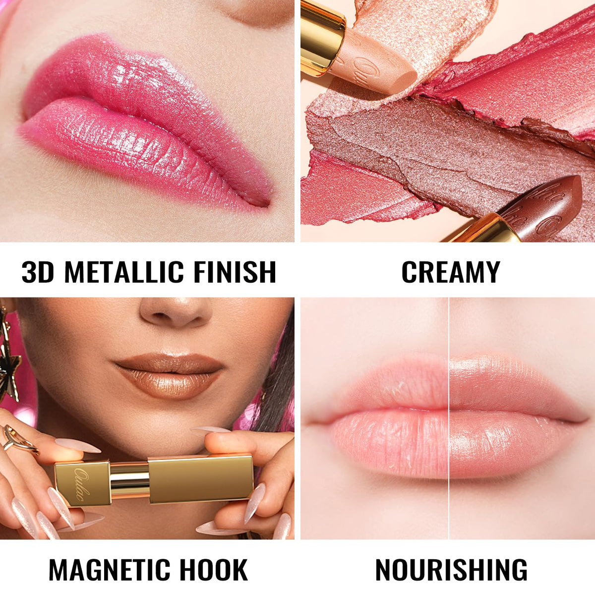 Oulac Pure Envy open tube with mirror lid for easy on-the-go touch-ups