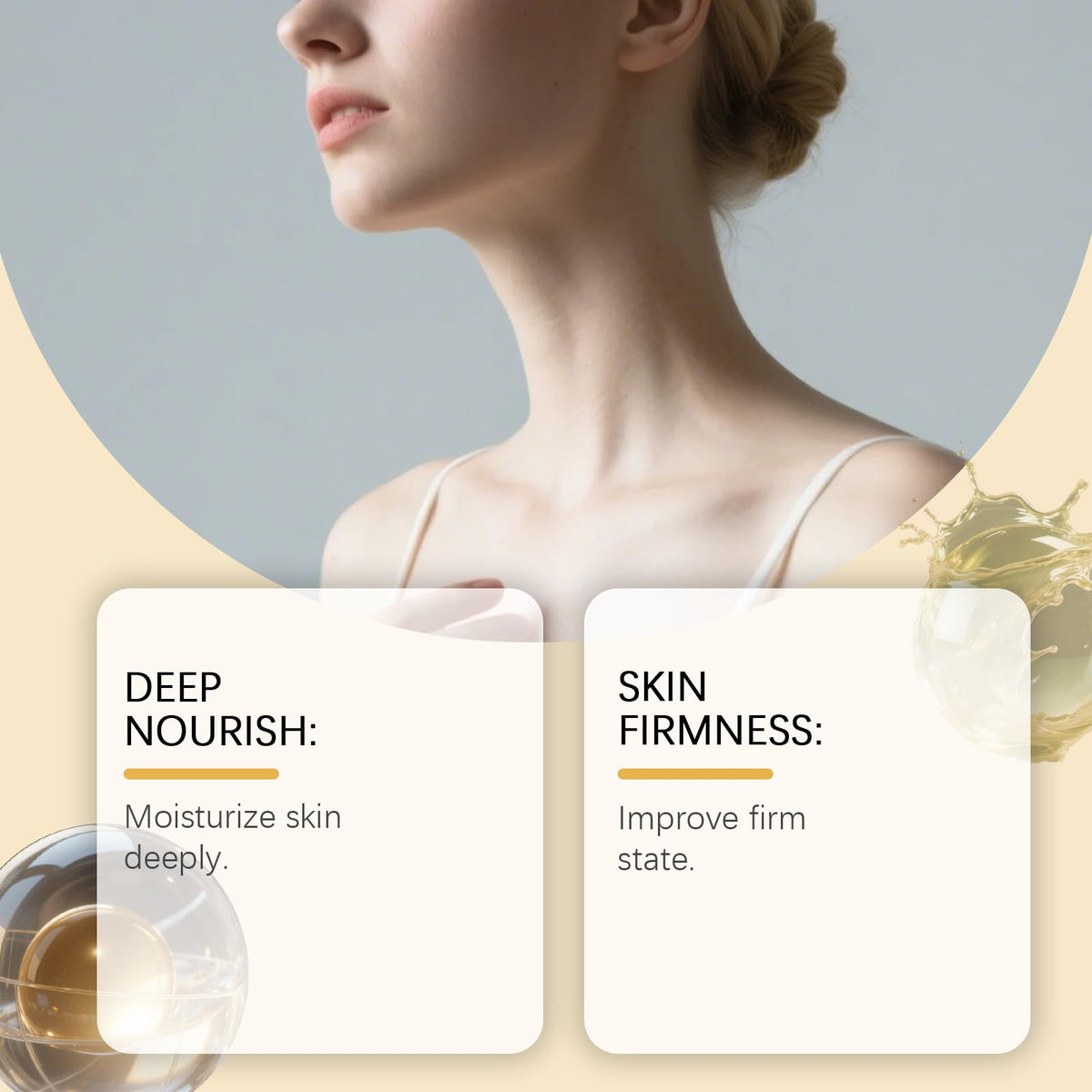 OUKPANE applying oil to underarm for targeted hydration and comfort