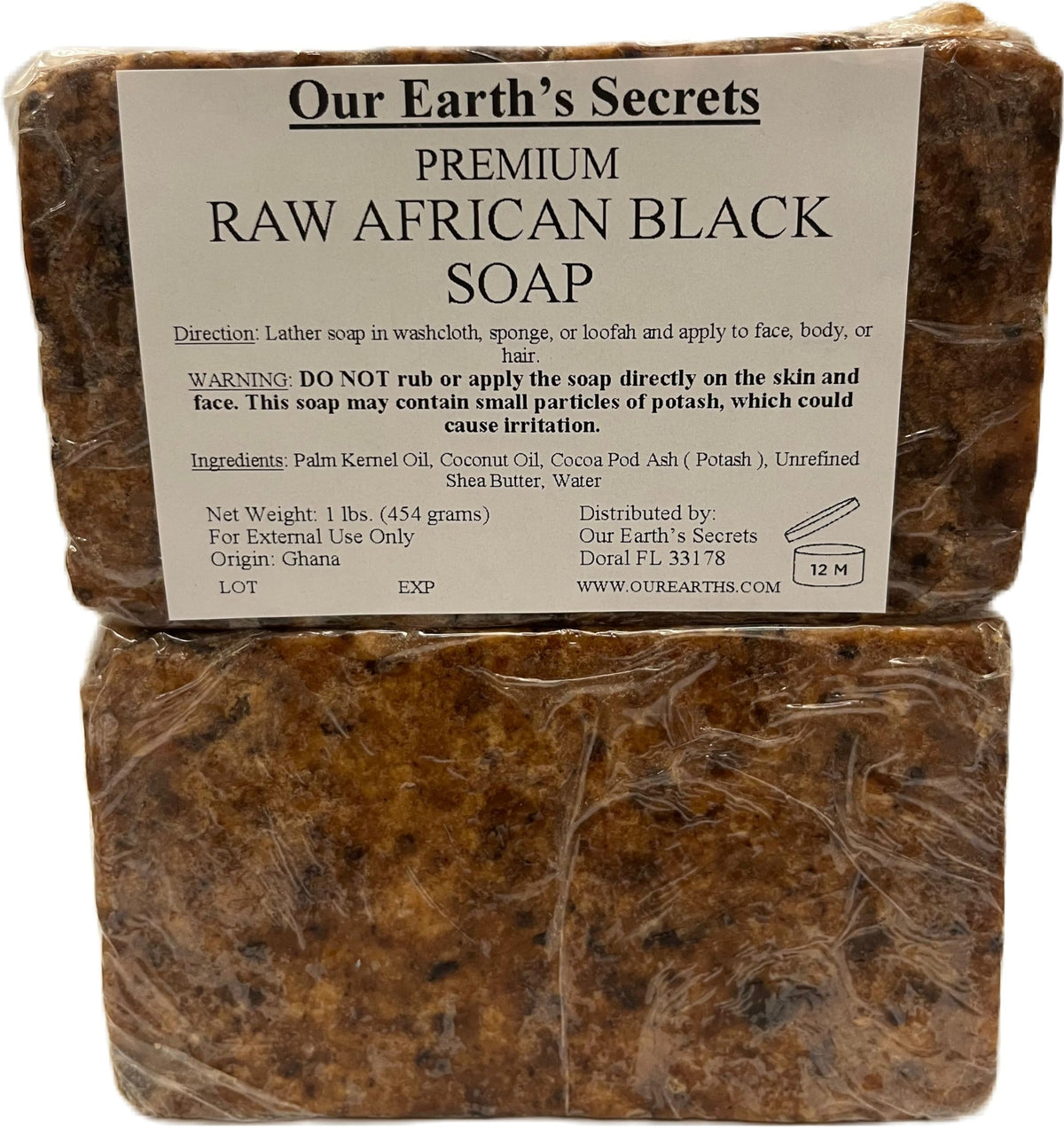 Our Earth's Secrets block beside a ruler showing 1 lb scale for portioning