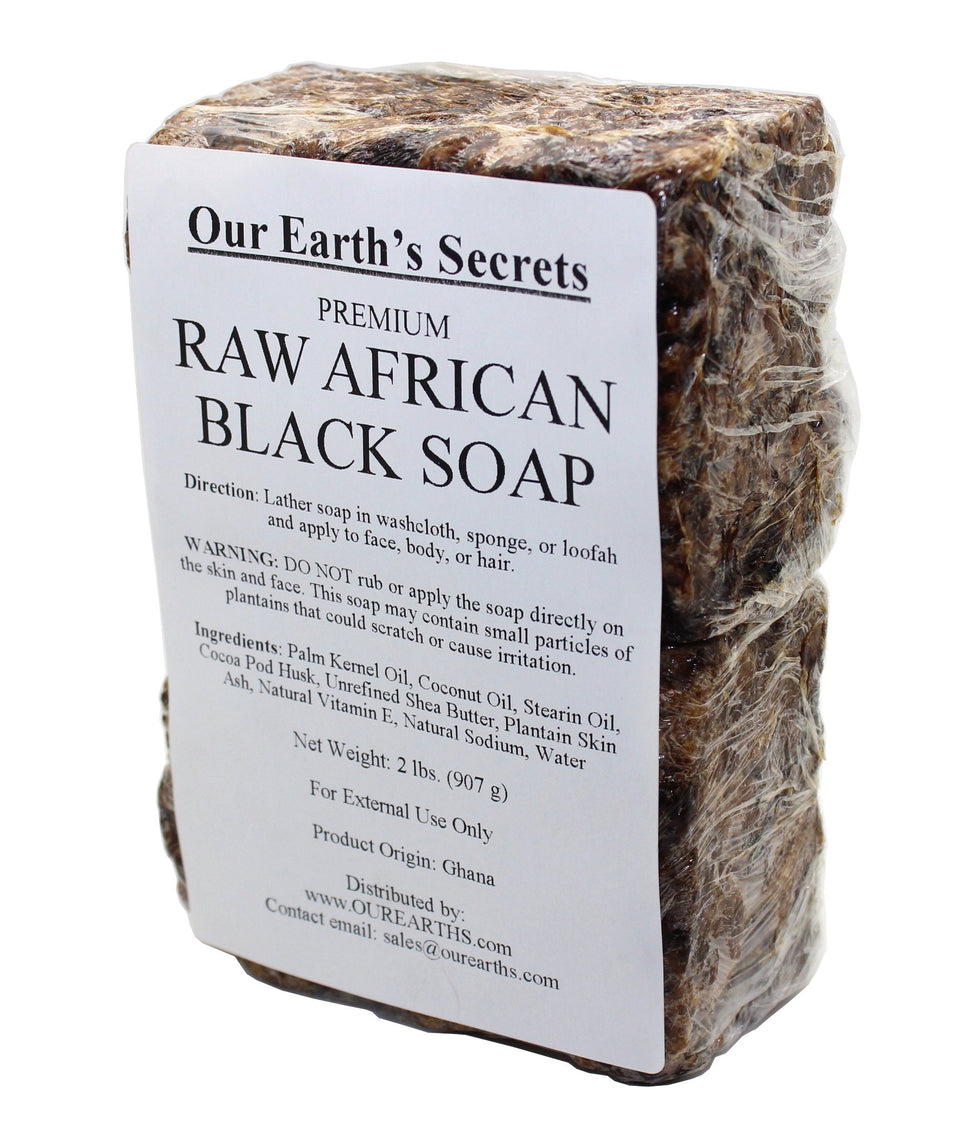 Our Earth's Secrets front block view showing natural soap and weight benefit