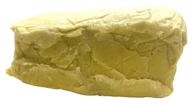 Our Earth's Secrets front view of 10 lb shea butter block showing packaging and size benefit