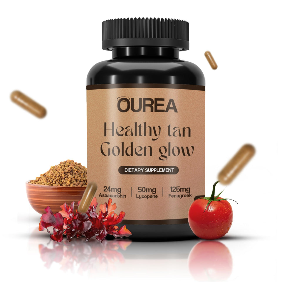 Ourea bottle front packaging showing product name and capsule count for easy identification