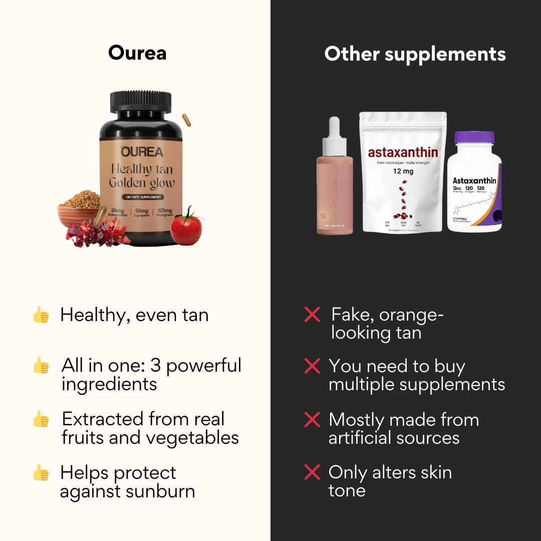 Ourea bottle with capsules on table showing daily routine and wellness support