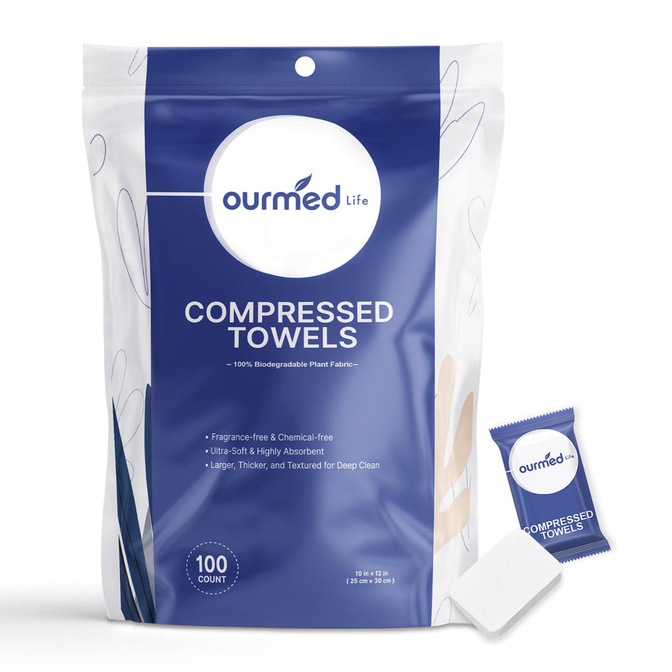 ourmed life front packaging showing 100-count and travel convenience