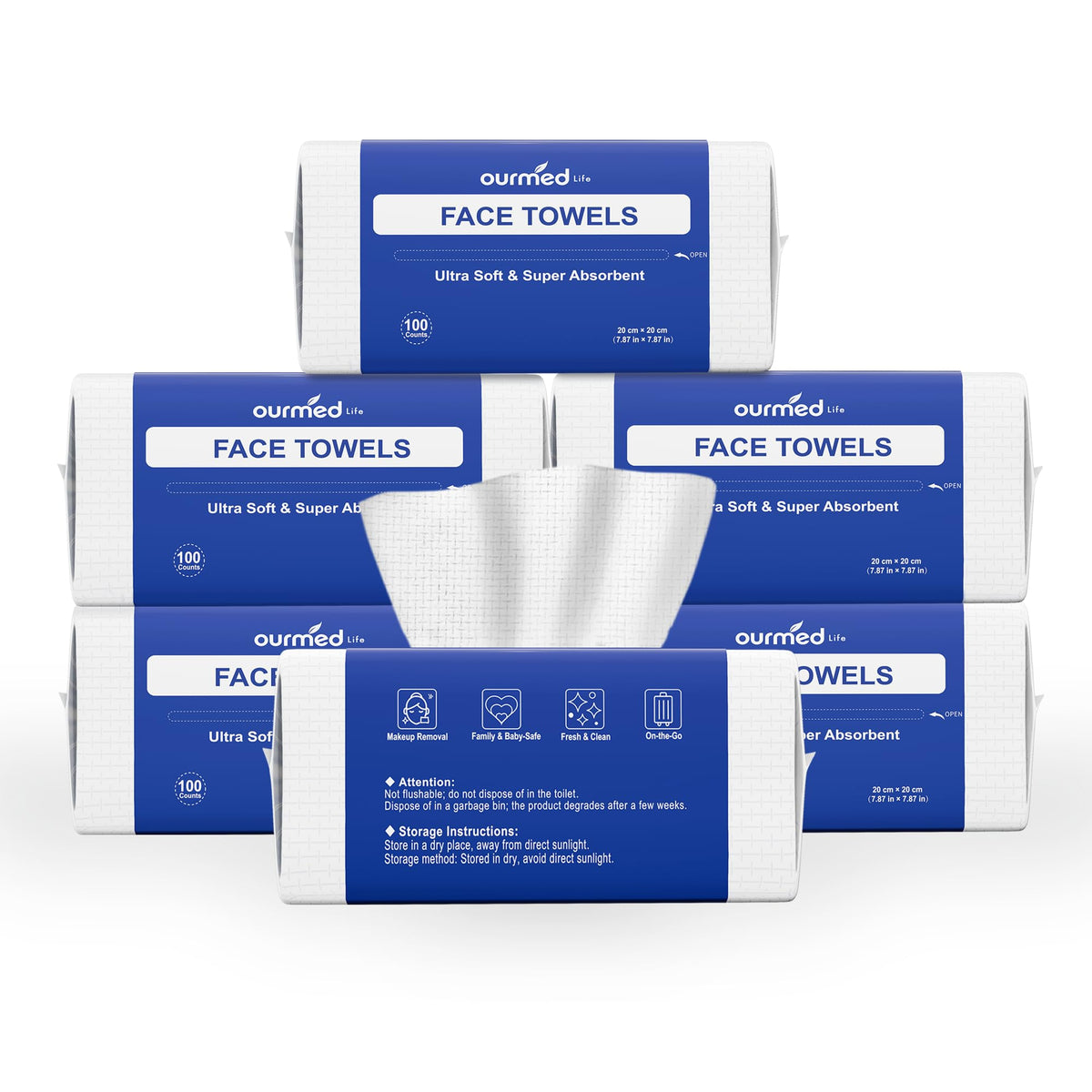 ourmed life front packaging showing count and biodegradable benefit