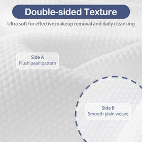 Ourmed Life towel removing makeup demonstrating gentle, lint-free cleansing
