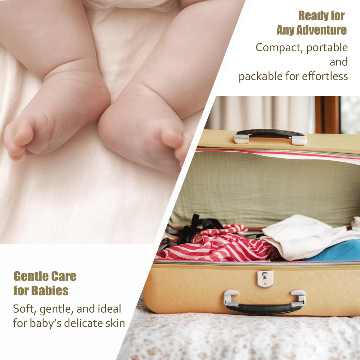 Ourmed Life lint-free towel wiping skin leaving no residue