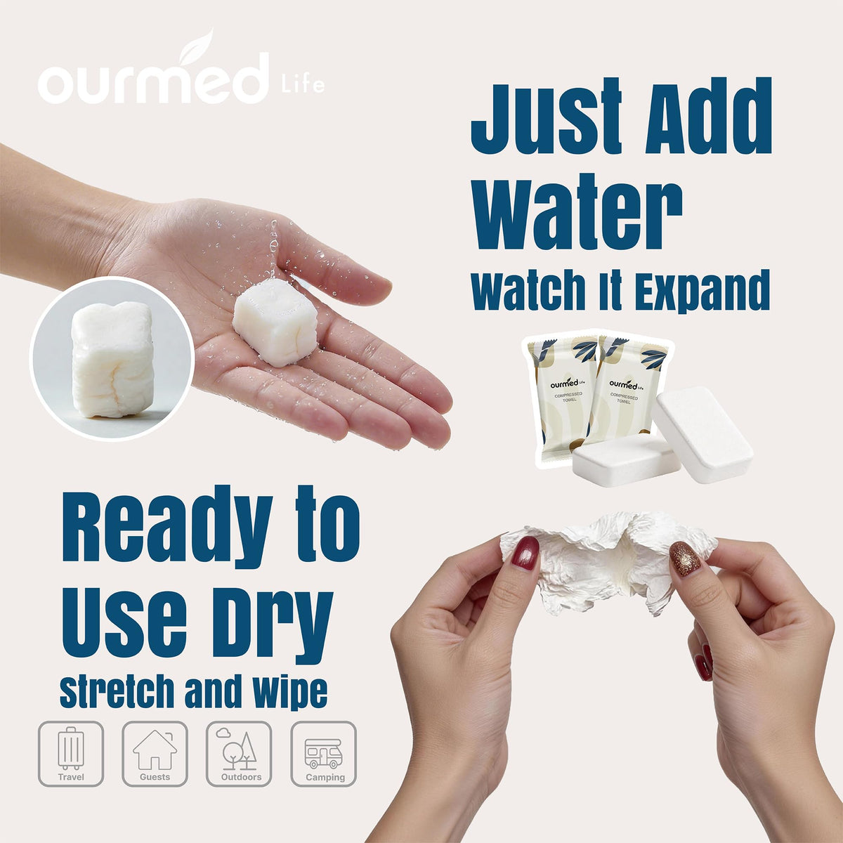 ourmed life packed with backpack and gear, ideal for hiking and trips