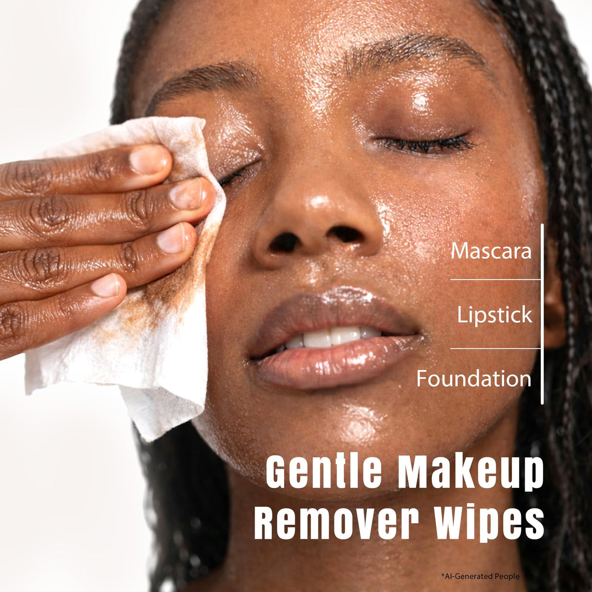 ourmed life single wipe unfolded 8x7 inches demonstrating full-face coverage