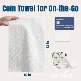 ourmed life close-up of compressed tablets, highlighting compact storage benefit