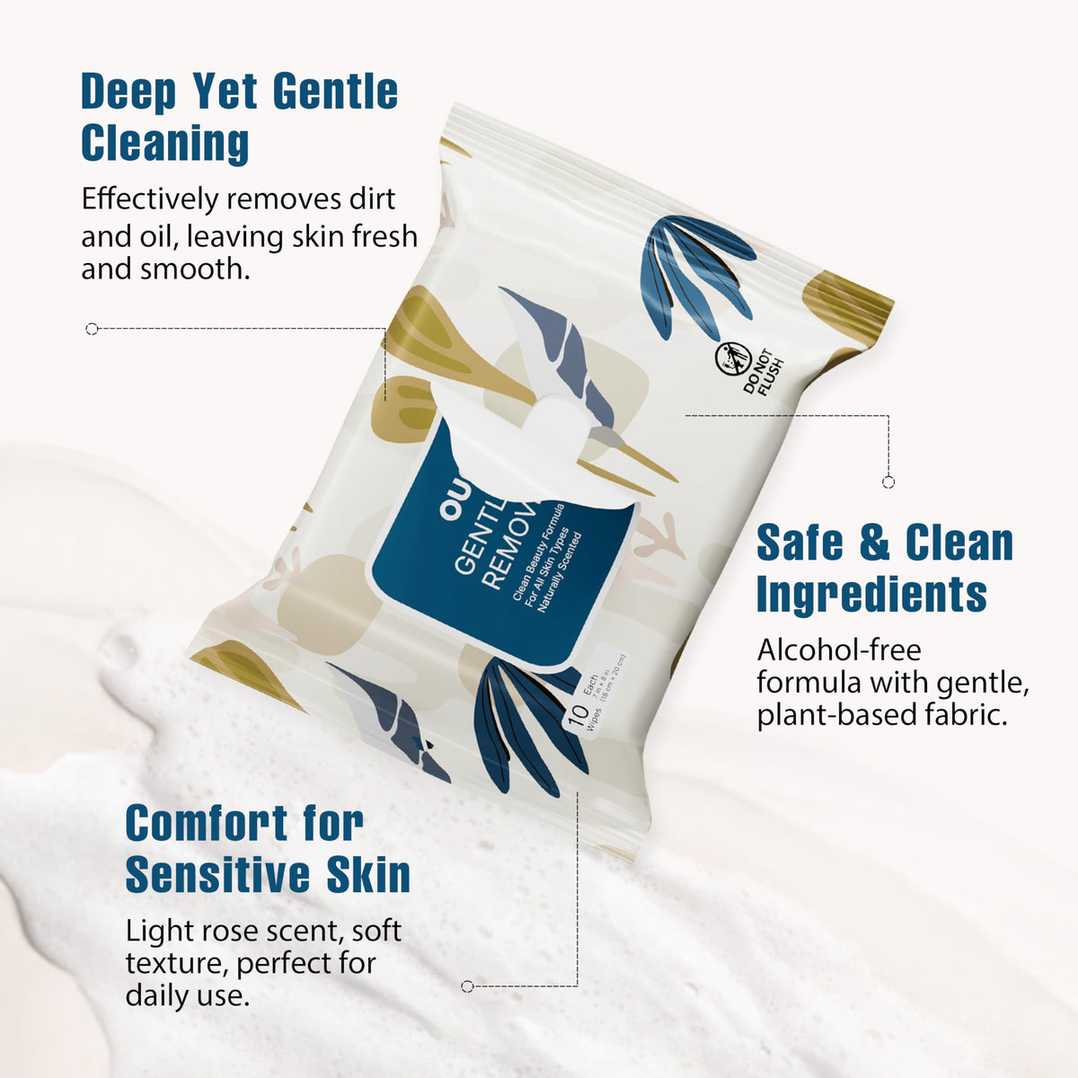 ourmed life texture closeup plant-fiber weave for gentle, effective removal