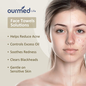 ourmed life towel size comparison with hand showing generous coverage