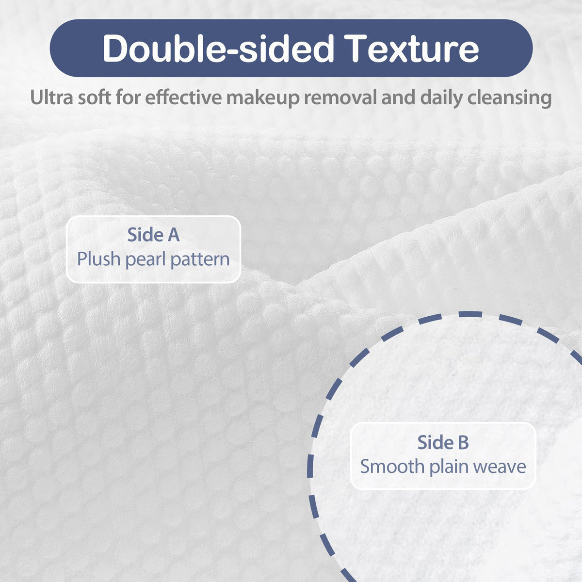 Ourmed Life towel being used wet to remove makeup quickly
