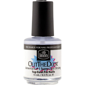 Out the Door topcoat front packaging showing bottle and label for fast-dry benefit
