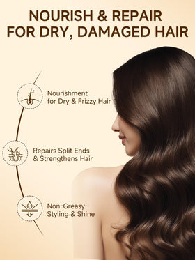 Outccogo applied to damp hair demonstrating moisture lock-in benefit