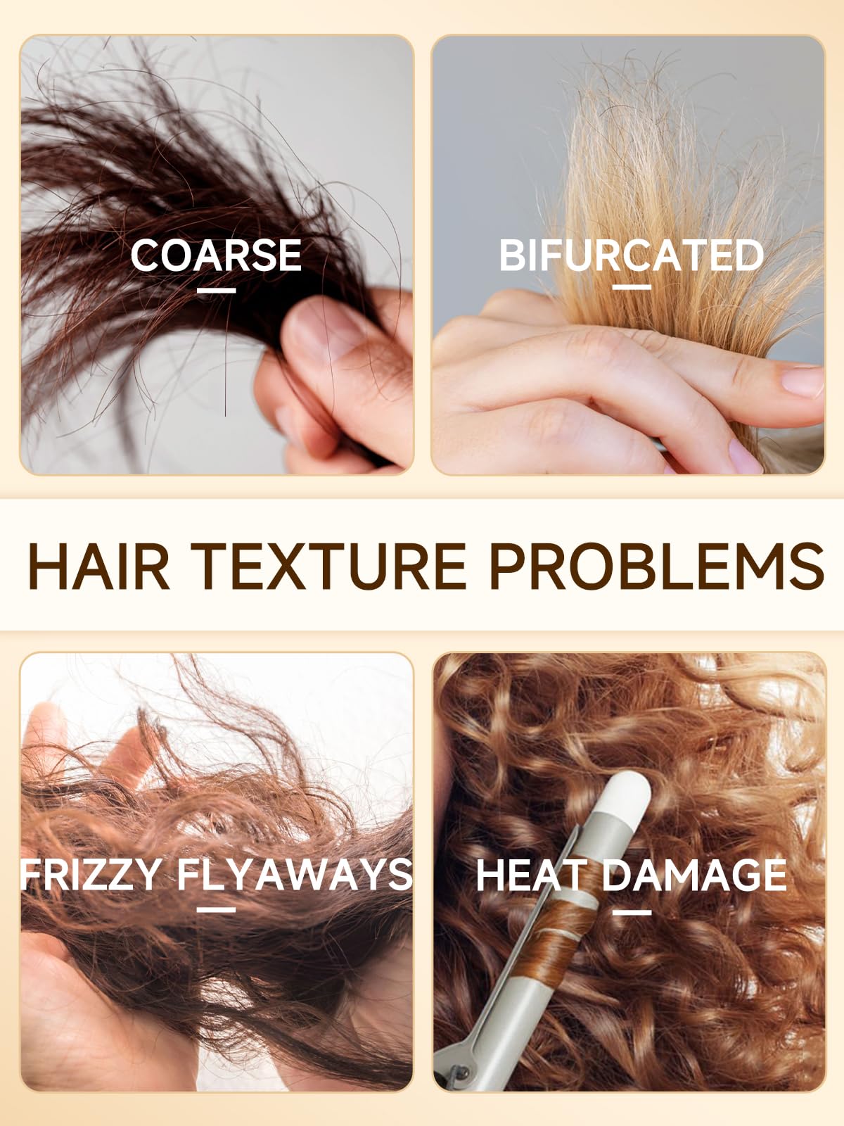 Outccogo before and after hair image showing reduced frizz and shine