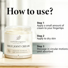 Outfield Organics jar on a bathroom shelf suggesting daily self-care convenience