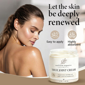Outfield Organics close-up of cream texture demonstrating smooth glide benefit