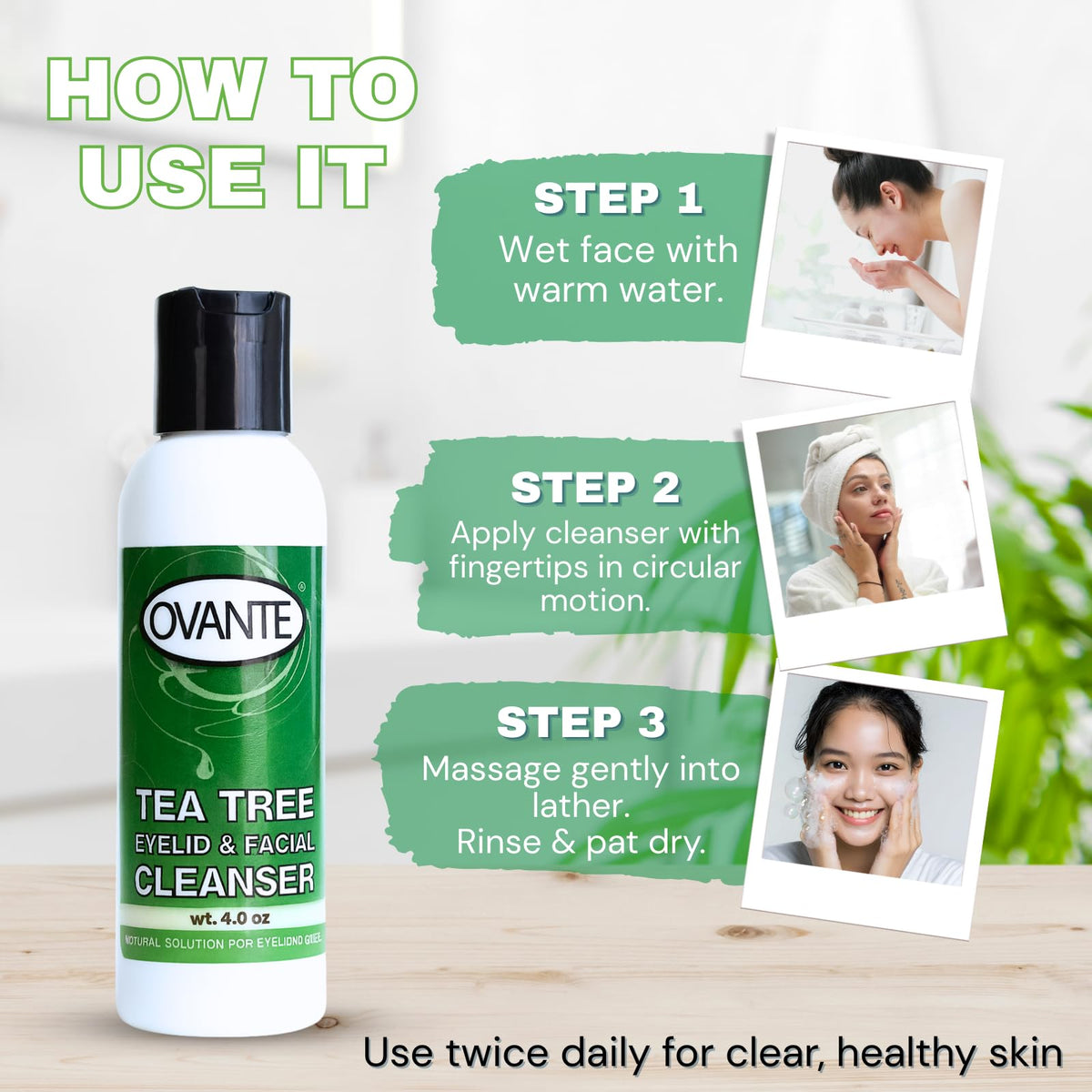 OVANTE cleanser texture foam close-up demonstrating gentle lather