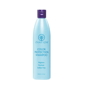 Ovation Hair front bottle view showing brightening shampoo benefits
