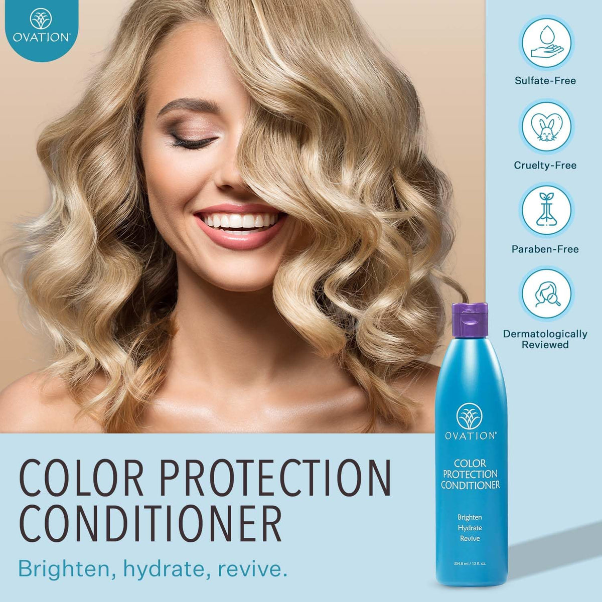 Ovation Hair close-up of conditioner texture highlighting silky hydration
