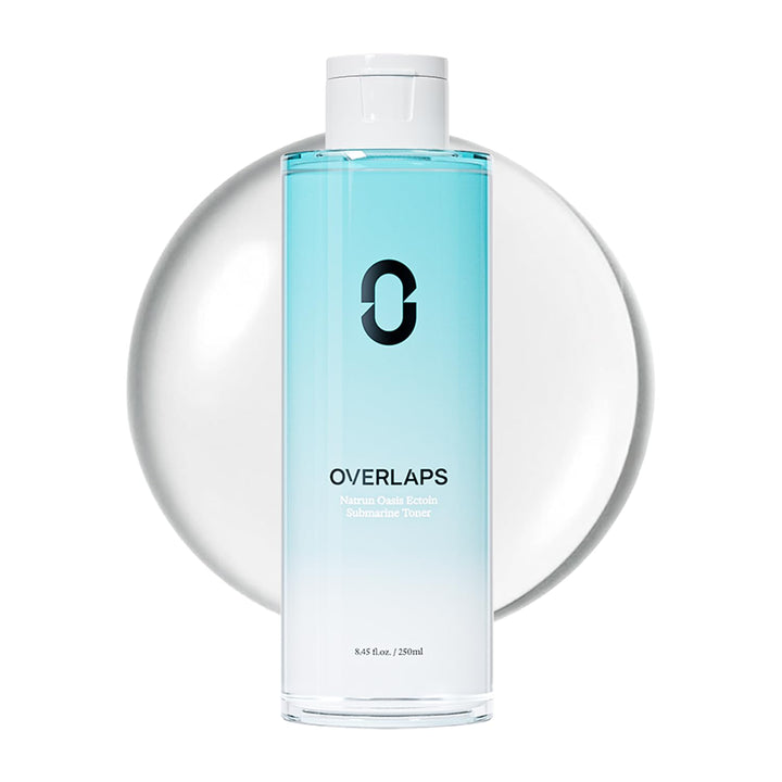 OVERLAPS front bottle showing sleek packaging and calming benefits